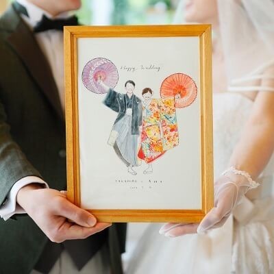 ココナラ結婚式記念似顔絵