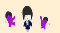 [みゆぷりあんぬ][みゆぷり]みゆぷりあんぬの周りを小躍りするめいまお星人