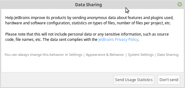 データ共有設定