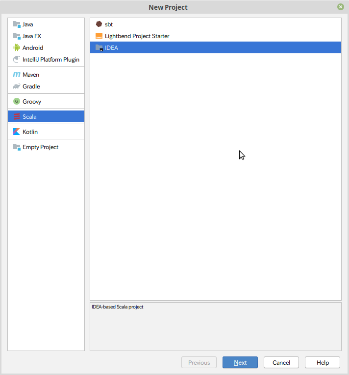 プロジェクト作成