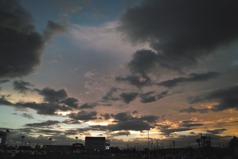 八代ゆめタウンから望む夕景