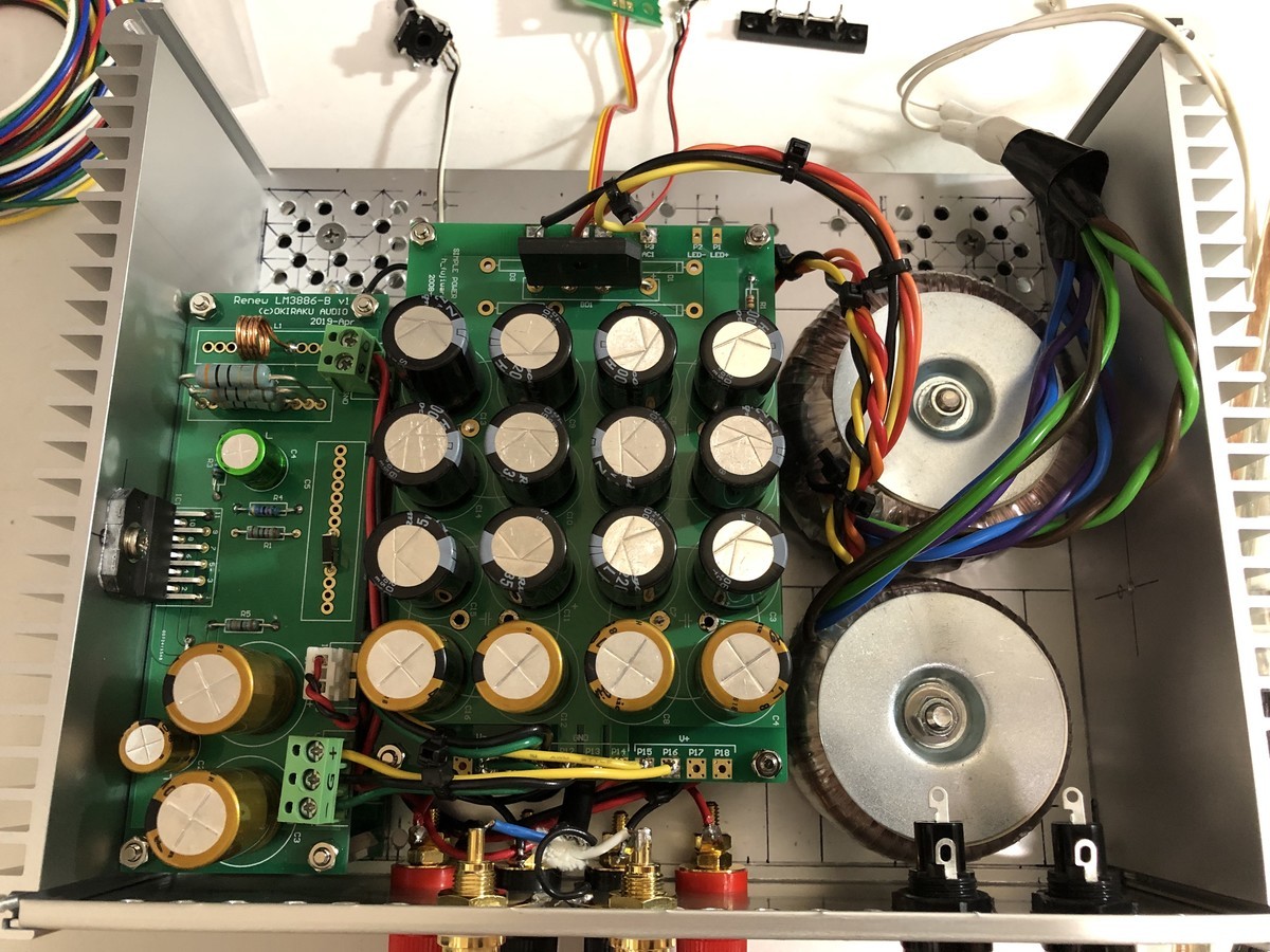 LM3886とLM1972を使ったプリメインアンプを製作 - 工作とかオーディオ