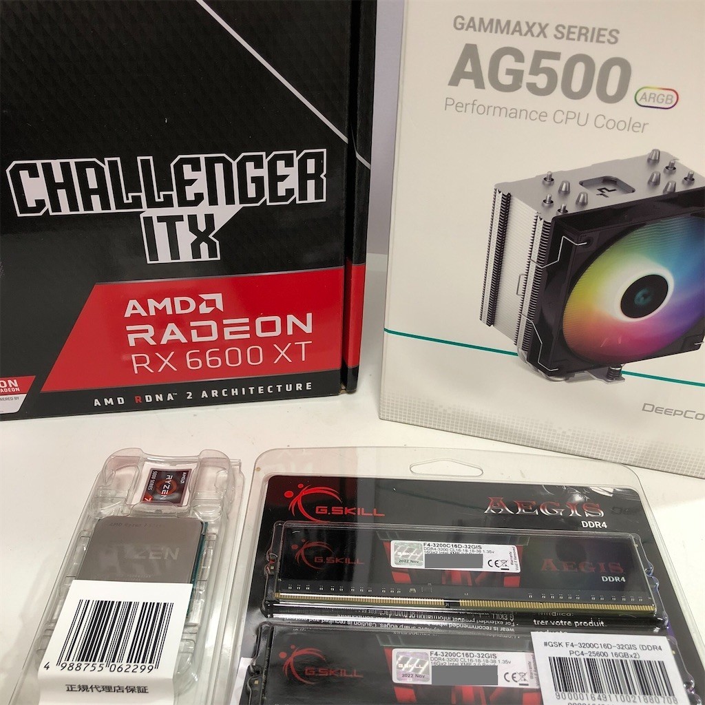 AMD RADEON RX6800 RYZEN 7 5700X 他 パーツ一式 AMD RADEON RX6800 RYZEN 7 5700X 他 パーツ一式