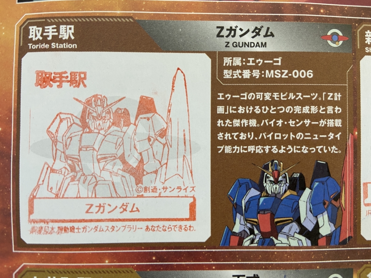 ガンダムスタンプラリー2020完全攻略・取手駅（Zガンダム）の