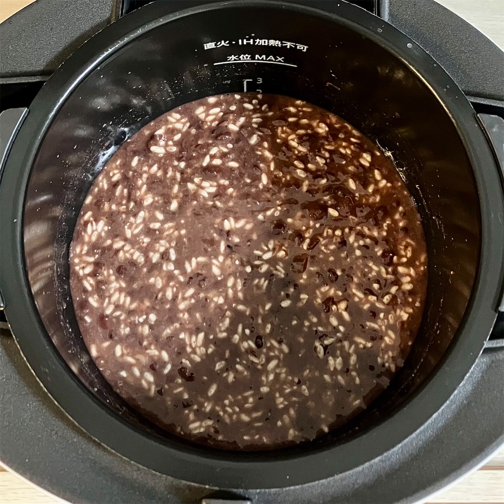 ホットクックで発酵あんこ作り。米麹と小豆