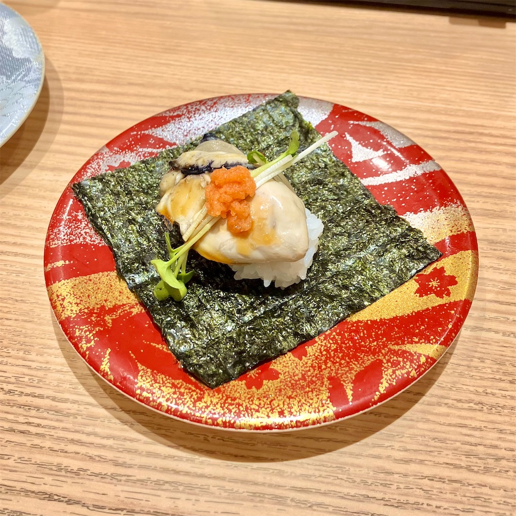すし辰の蒸し牡蠣寿司