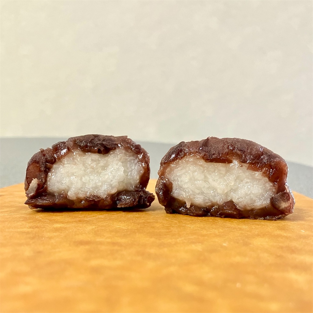 おはぎの断面