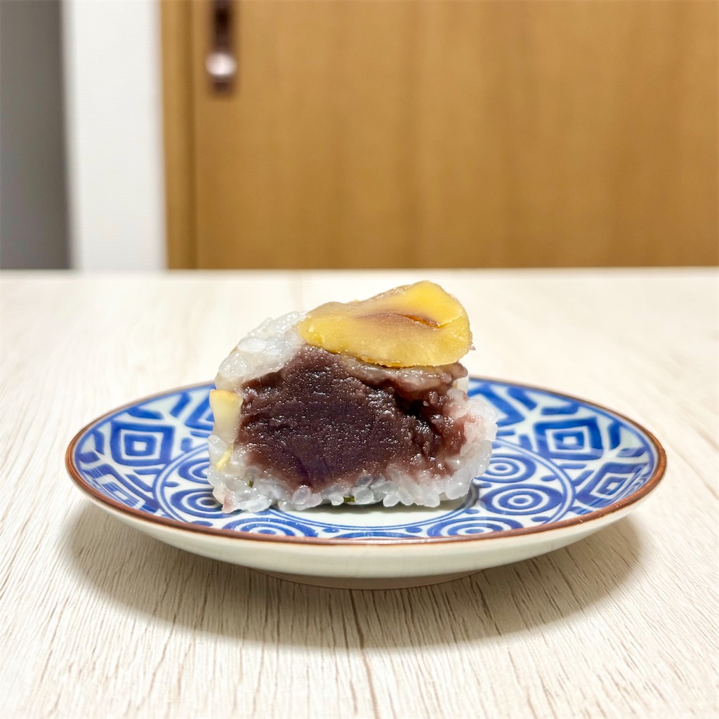 栗おはぎの断面