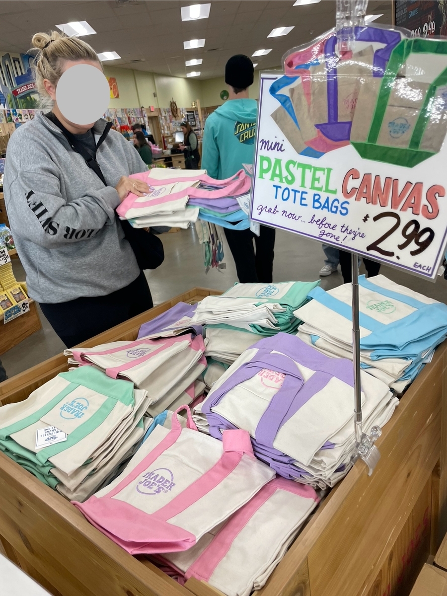 全4色☆完売品Trader Joe's トレジョ パステルミニトートバッグ