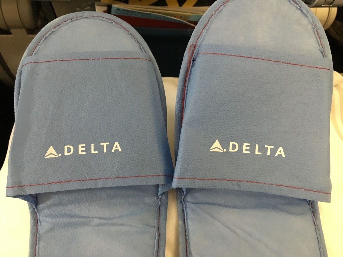 デルタ航空のスリッパ