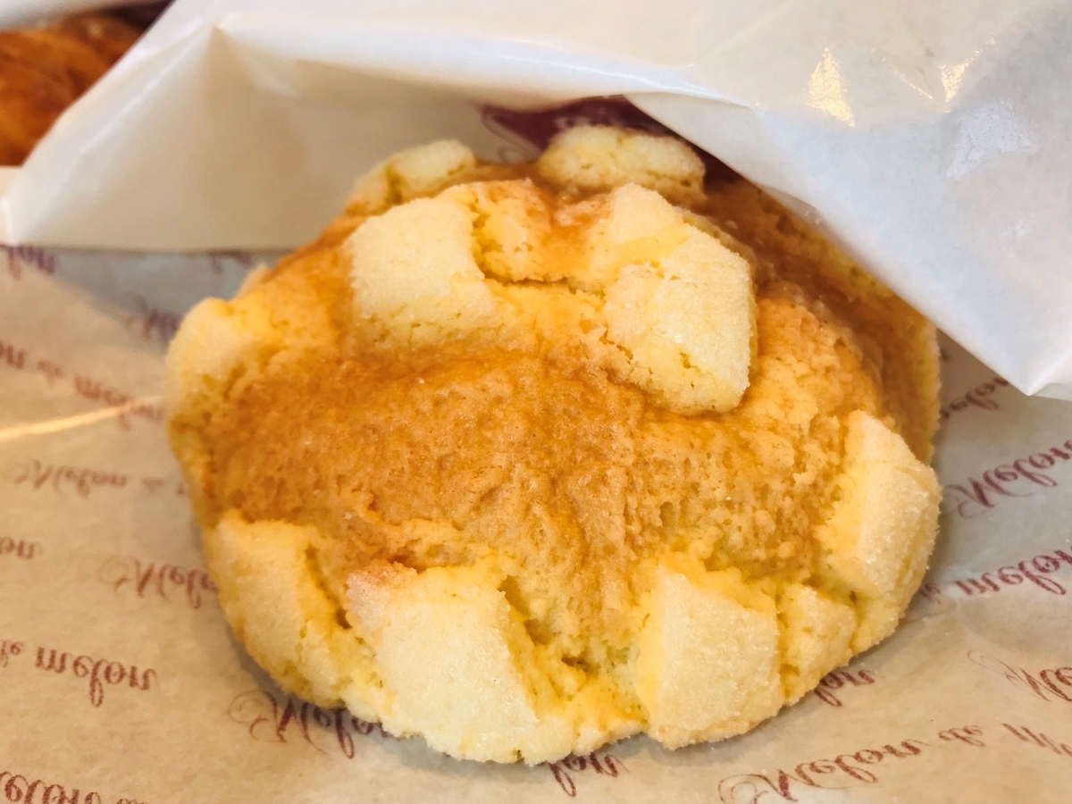 Melon de melon久居インター店で購入したプレーンメロンパン