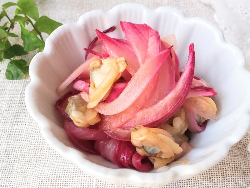 【くすみ肌の処方箋】作り置きに『レッドオニオンとあさりのハニーレモンマリネ』美肌常備菜レシピ 美肌Dish