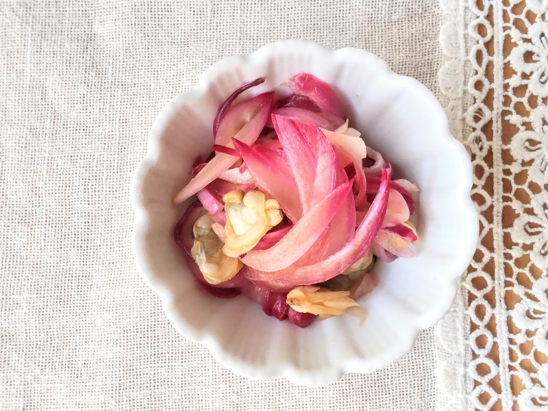 【くすみ肌の処方箋】作り置きに『レッドオニオンとあさりのハニーレモンマリネ』美肌常備菜レシピ 美肌Dish