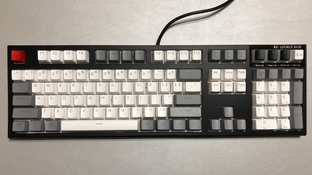 東プレ「REALFORCE RGB」静音リングを装着 - みかん食べながら