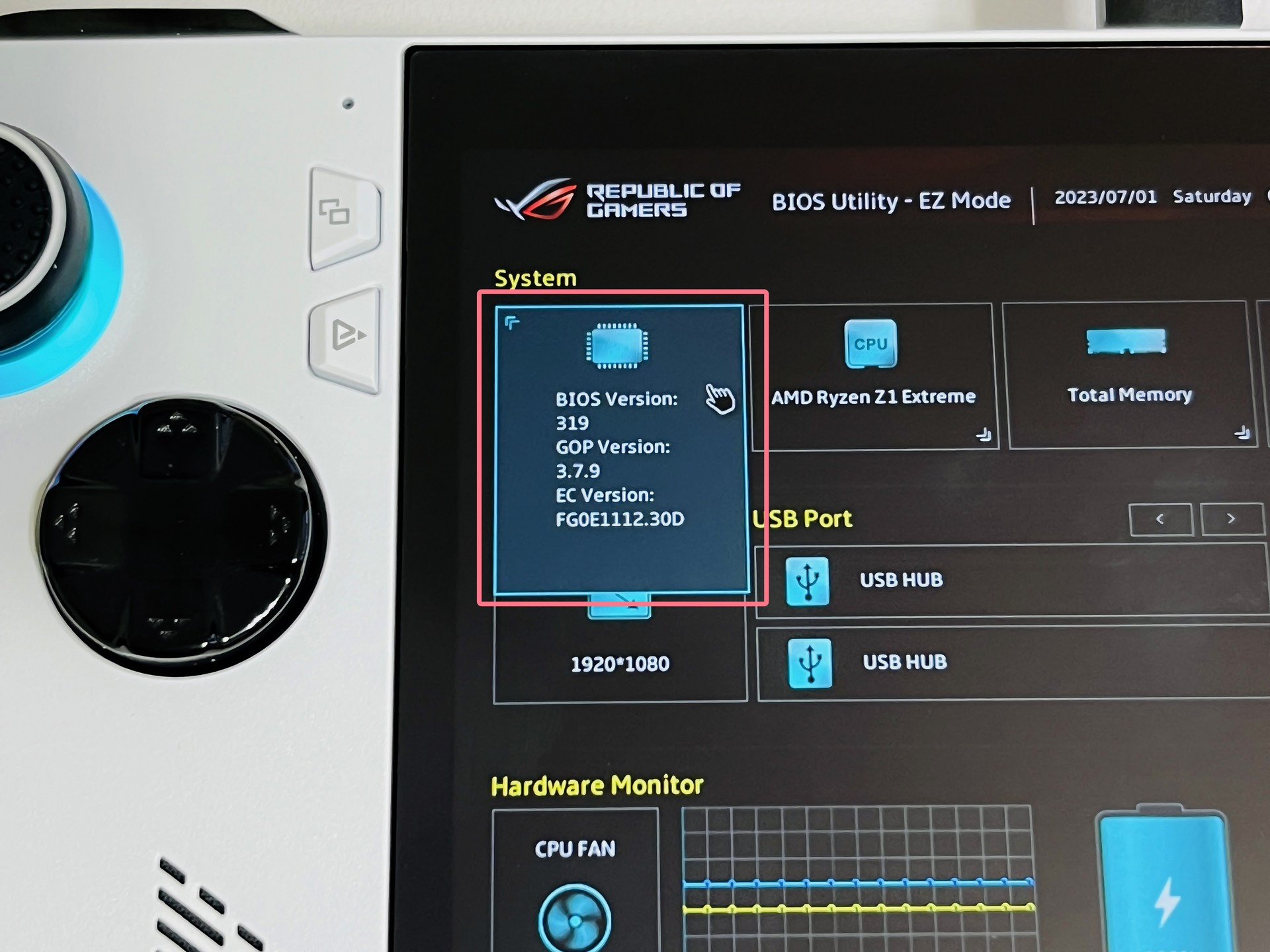 ASUS ROG ALLY】BIOS Ver.319でゲーム性能が低下する問題の対処法「BIOS Ver.322にアップデート」 - みかん食べながら