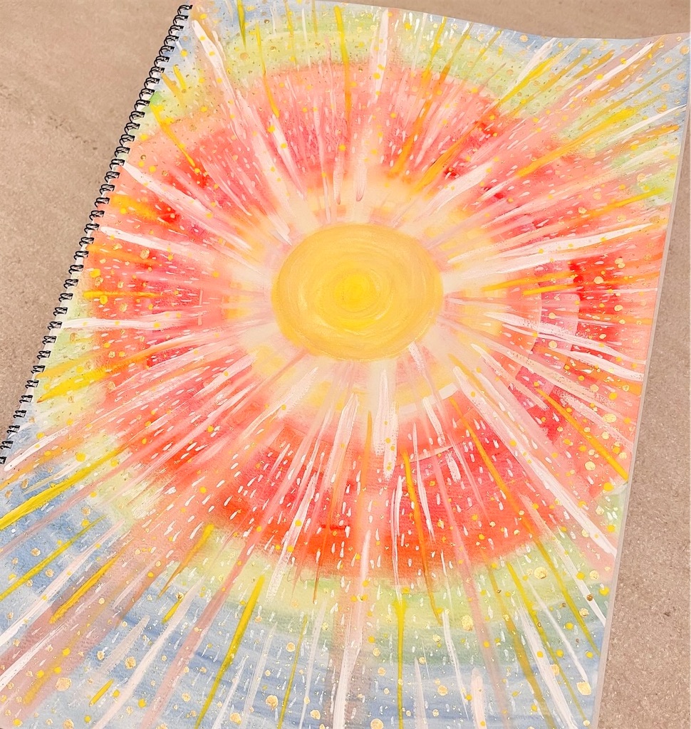 kissing the sun 水彩画 - ブレスレットや、水彩画