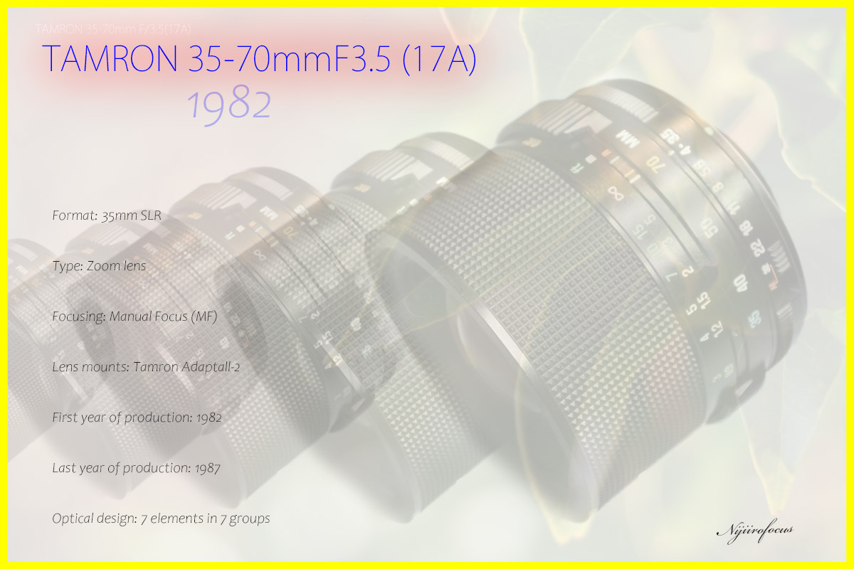 タムロン 35-70mmF3.5 (17A) 前期型をちょっと整備 - 虹色フォーカスannex