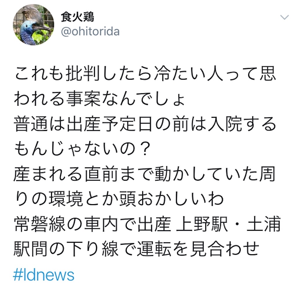 自己管理がなってない 産前に電車乗るな 常磐線車内での出産について批判する人へ Poco A Poco