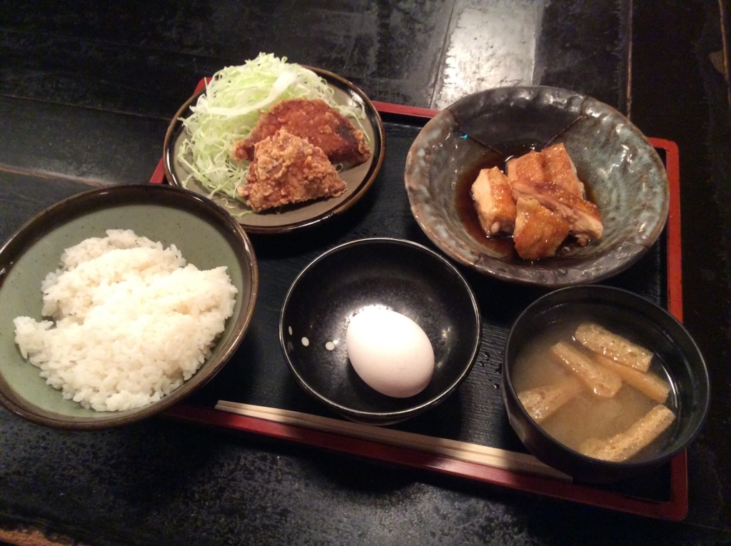 カツオの唐揚げと照り焼きチキン