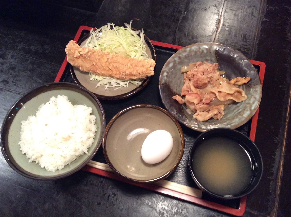 鯖の唐揚げと生姜焼き