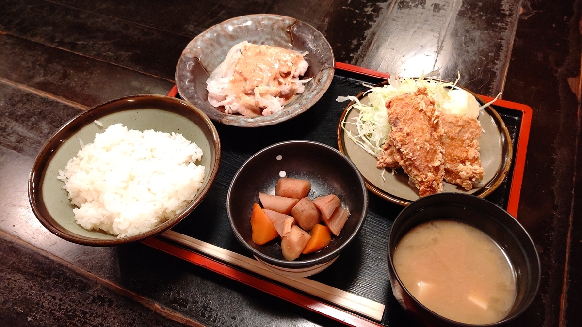 豚しゃぶとカツオの唐揚げ