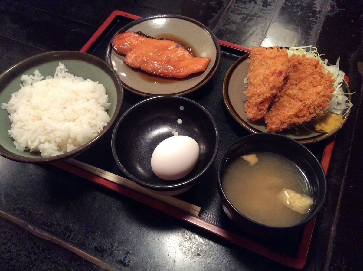 ハムカツとぶりの照焼き