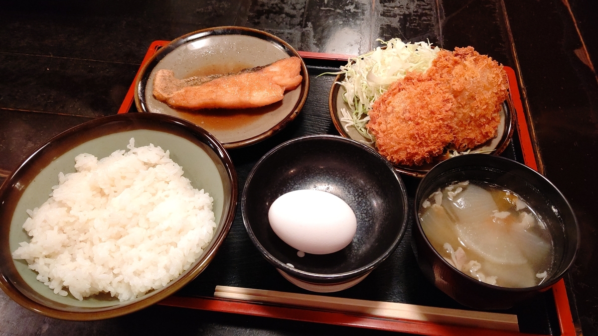 コロッケとタラのバター焼き