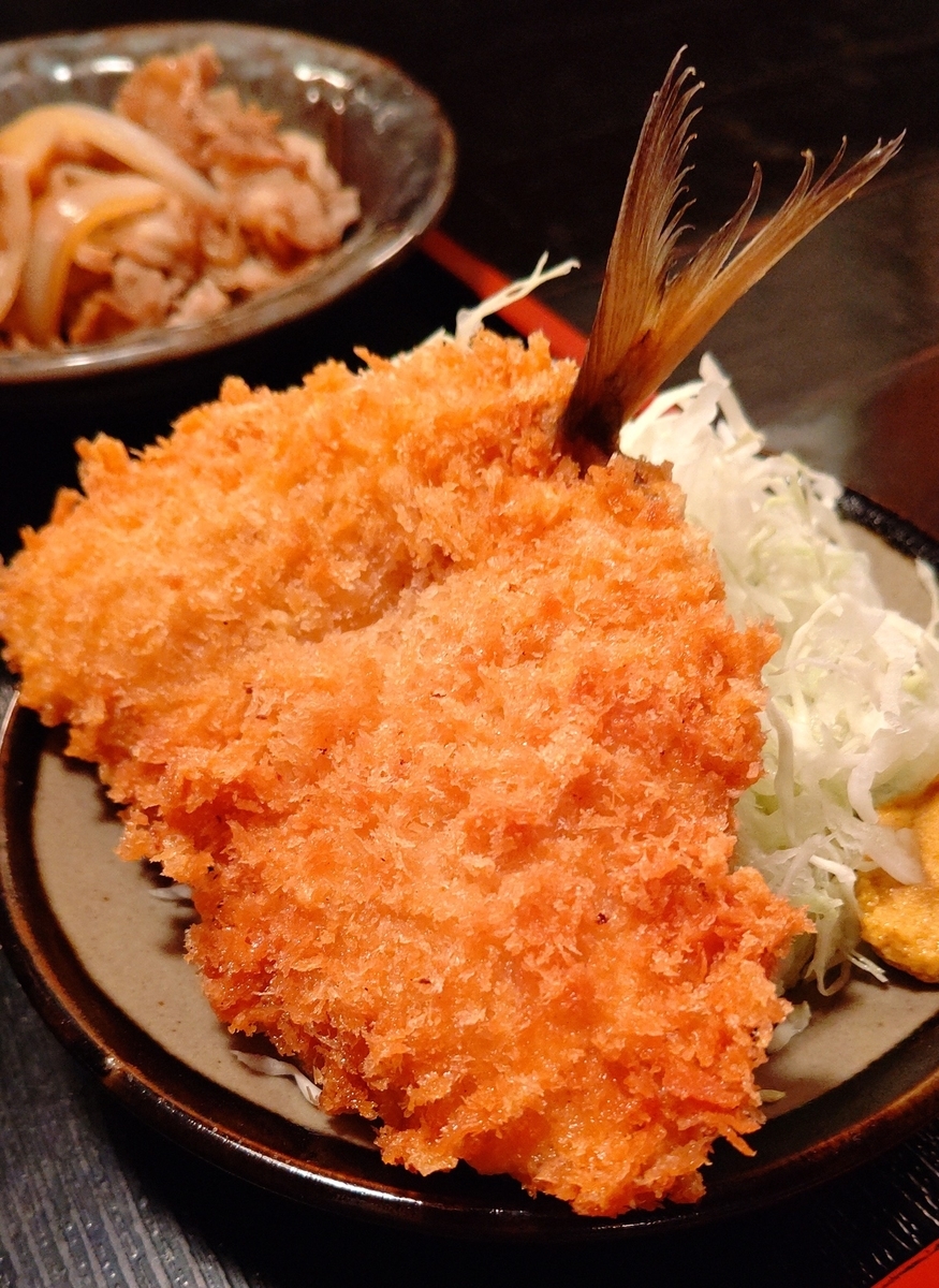 アジフライと生姜焼き