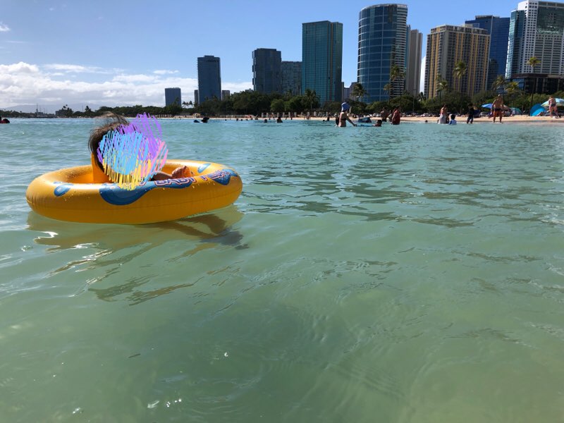 f:id:mile-de-hawa111:20190624185120j:plain ハワイのアラモアナビーチ