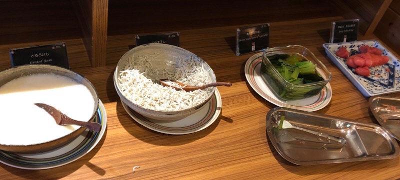 f:id:mile-de-hawa111:20191008151206j:plain ザ・プリンス・ヴィラ軽井沢のセンターハウスの朝食 和食のブッフェメニュー