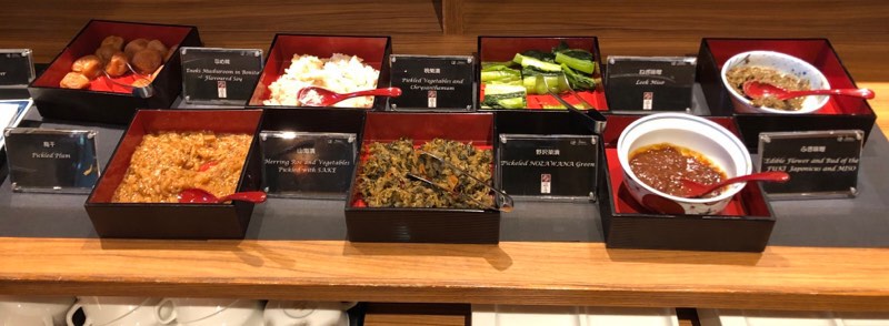 ザ・プリンス・ヴィラ軽井沢のセンターハウスの朝食 和食のブッフェメニュー