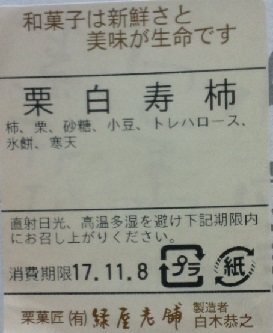 栗白寿柿_原材料