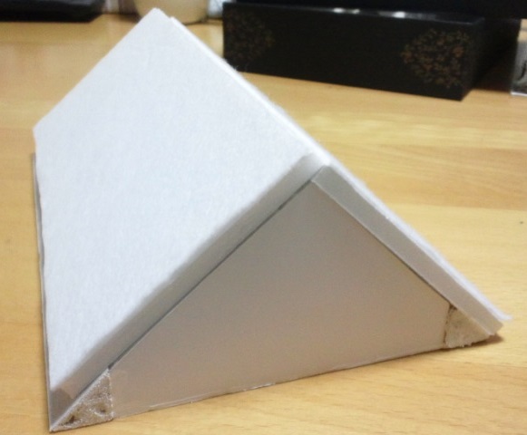 手作り_スイーツキャッスル風小物入れ_屋根デコ前