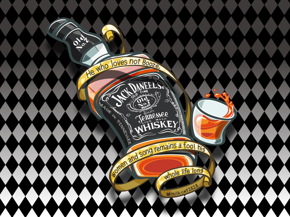 酒と女と歌を愛さぬ者は一生阿呆で過ごすのだ がステッカーになりましたので紹介します Milkcat28 S Blog