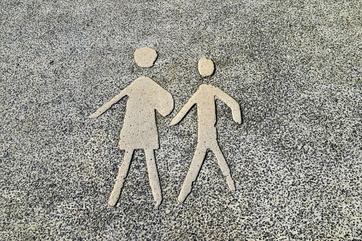 二人三脚のパートナーをイメージした画像。