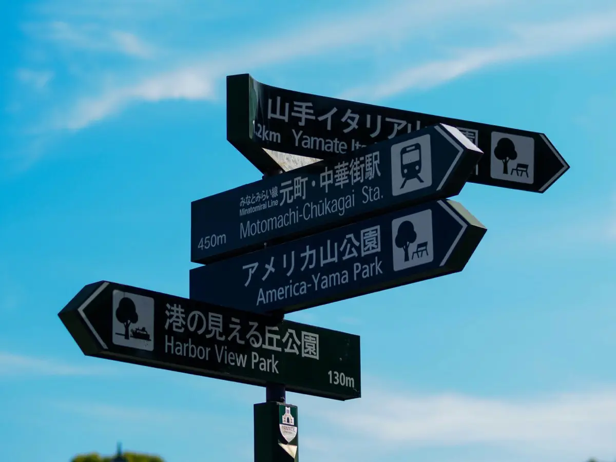 場所を示す標識。