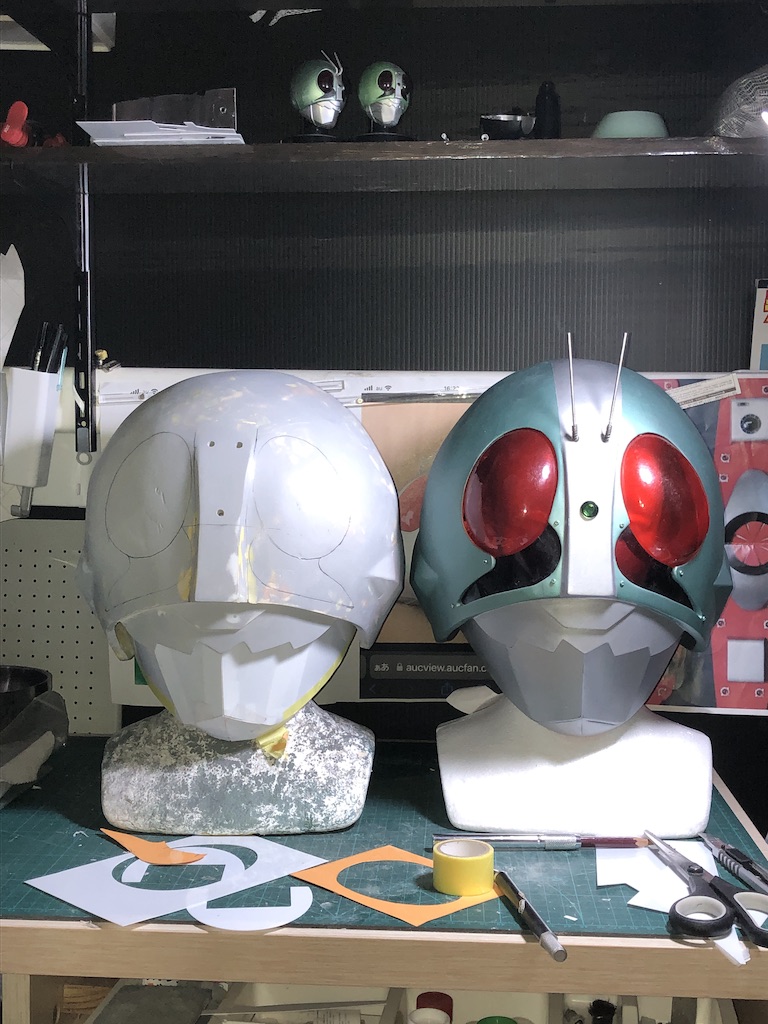 ライダー風　ガワコス　マスク ガワコス制作記】ダブルライダー編4 - 創造人間 DIY