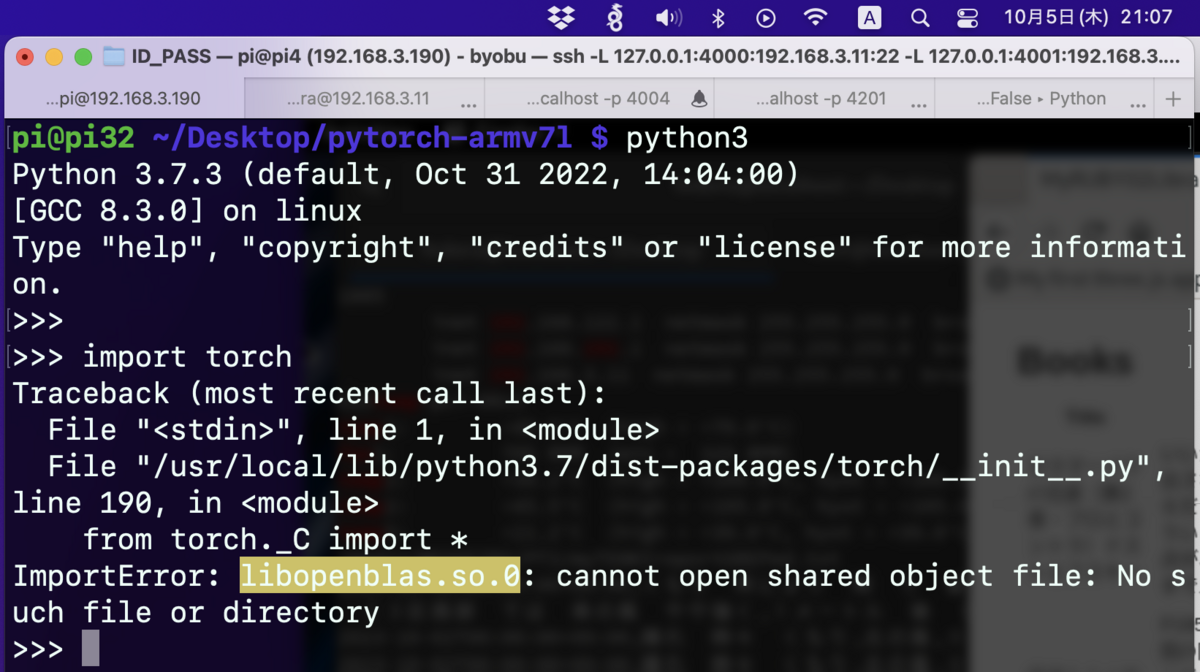 RaspberryPi3 + yolo 5 物体検知（Python3.7.3 → 3.9.18へ