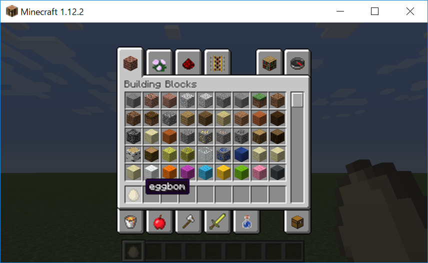 Minecraft 1 12 2 卵爆弾modの進捗状況 Mod制作 Minecraft Minbのmod制作備忘録