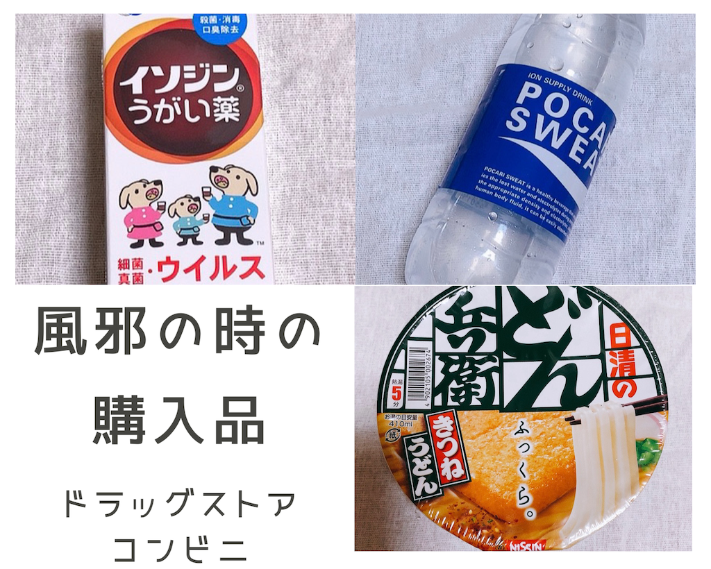 風邪を引いたときに ドラックストアとコンビニで買うもの みなみ風の吹く裏庭で