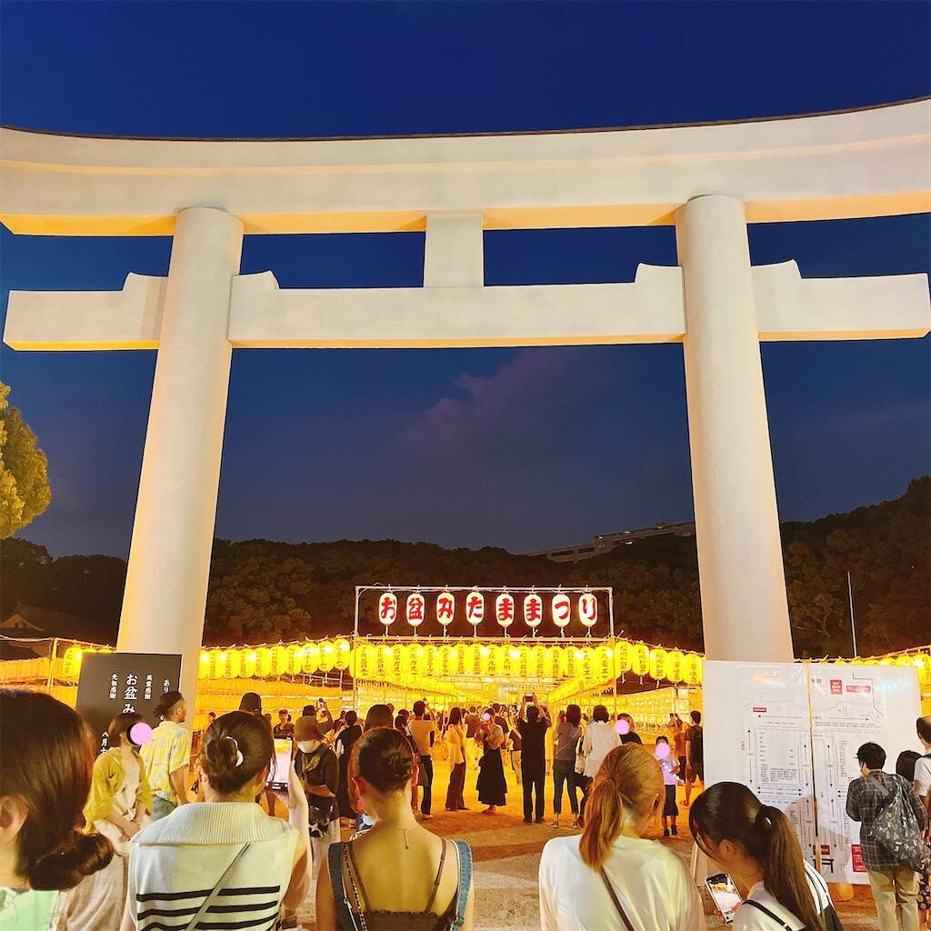 2024年　みたままつり　ナイトマーケット　護国神社　福岡