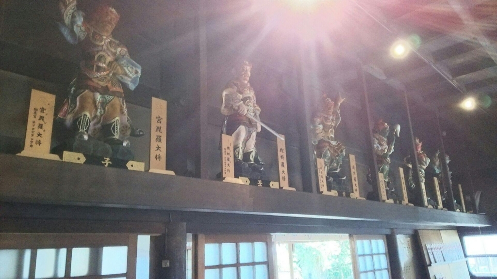 f:id:minamimachida0706:20180704190629j:plain 十二神将の像