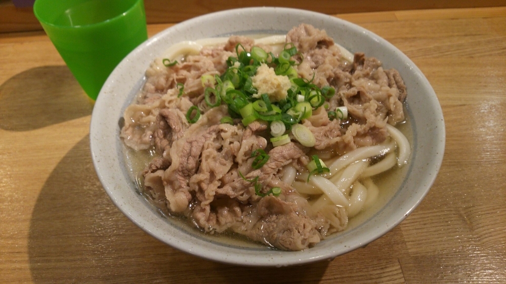 牛肉うどん≪冷≫中盛を