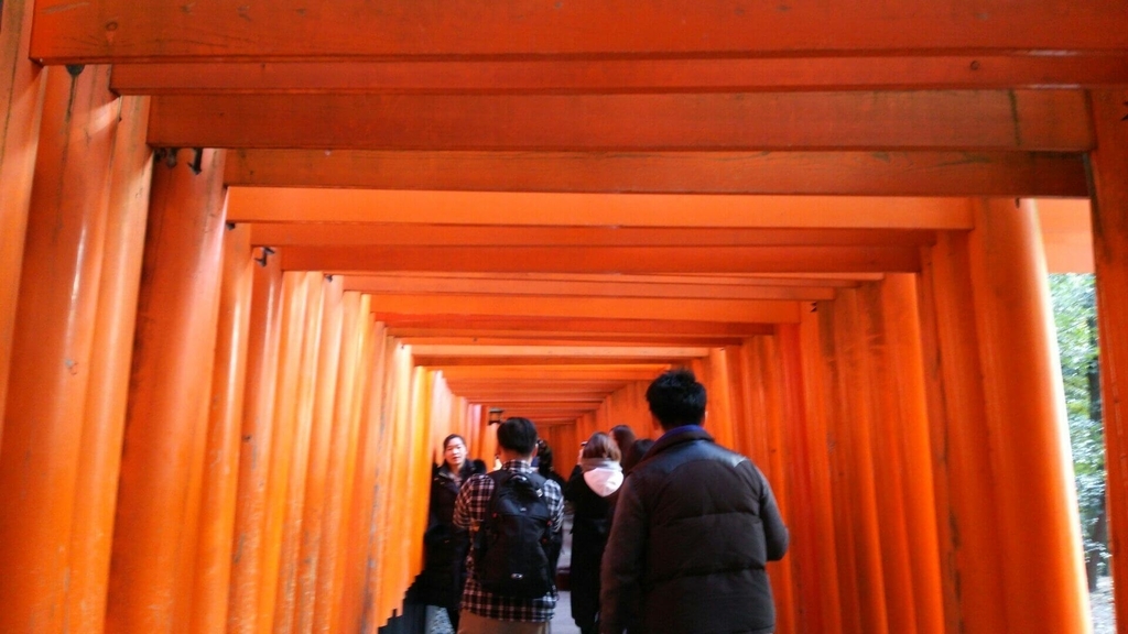 千本鳥居の内部の写真