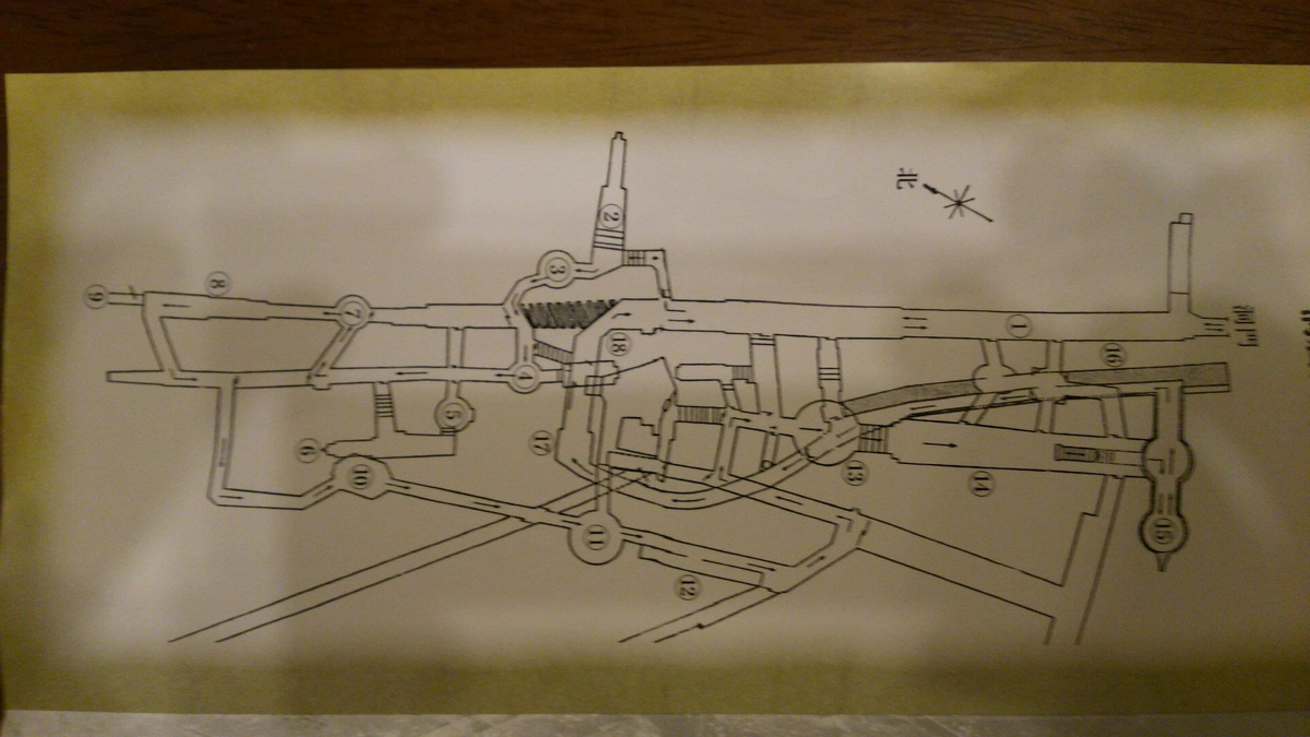 田谷の洞窟の図面