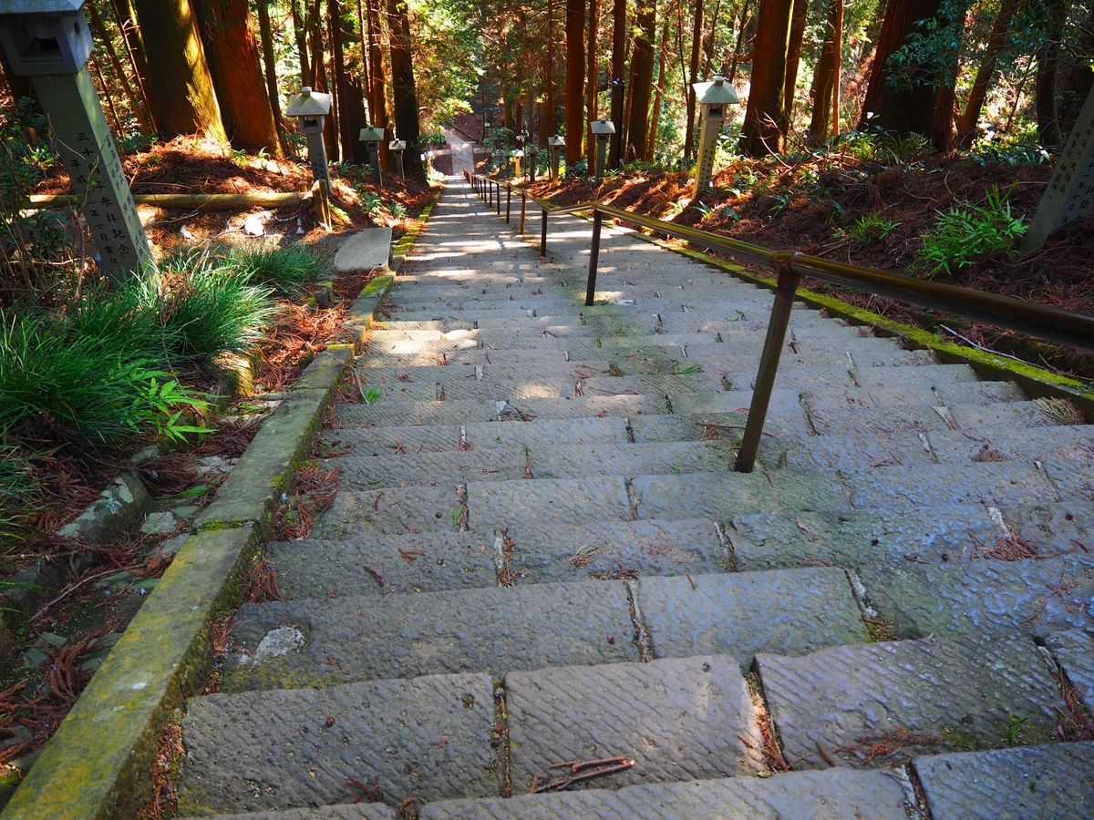 上から見下ろした石段