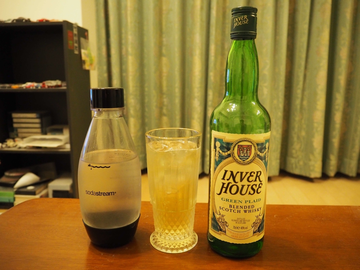 インバーハウスグリーンプレイドのハイボール