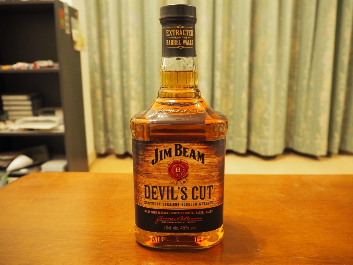 ジムビームデビルズカットのボトル