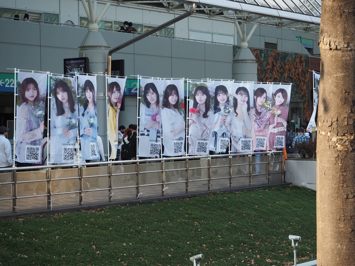 写真がプリントされた幟