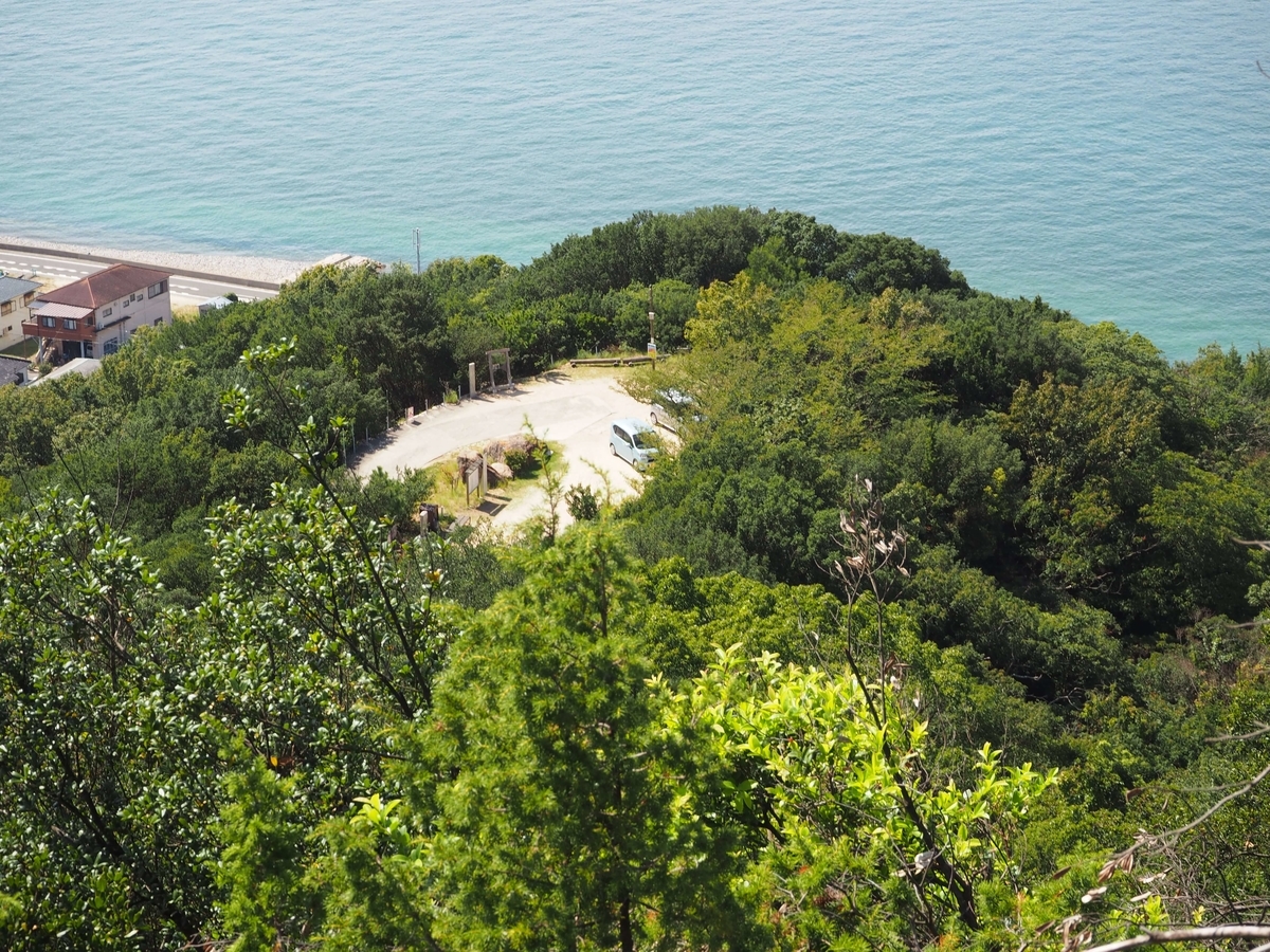 駐車場に停めた車